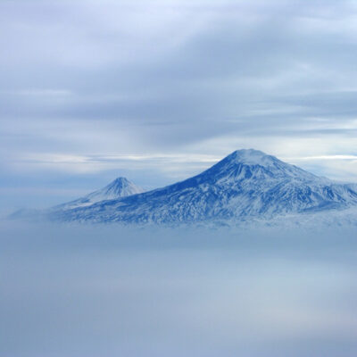 Mount Ararat Rising Above Winter Clouds